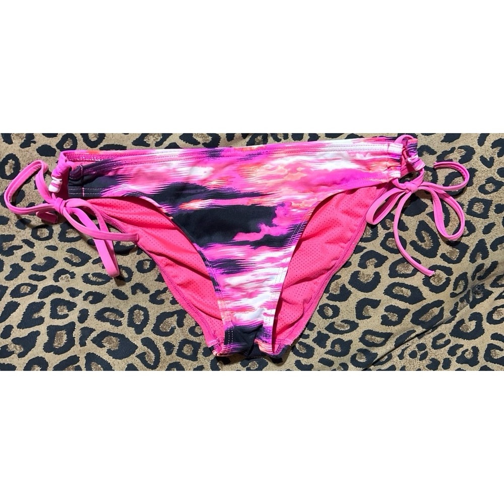 Oakley Pink Ocean Minded Side Tie Bikini Bottoms,‎ Small